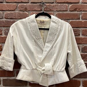 1960’s Vintage White Leather Jacket